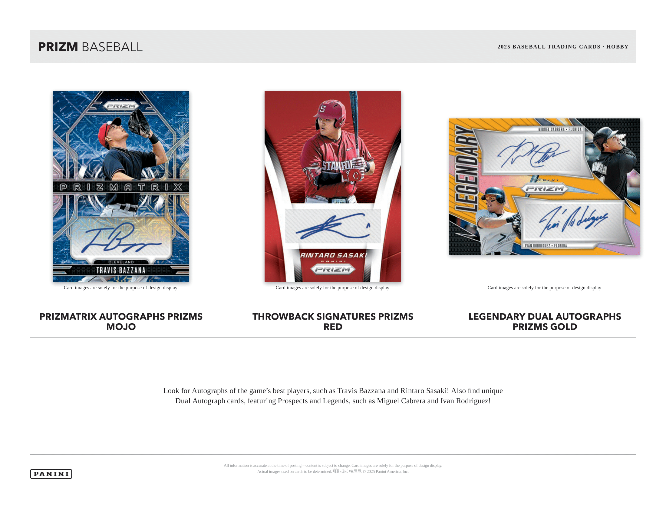 Panini - 2025 Prizm Baseball (MLB) - Hobby Box