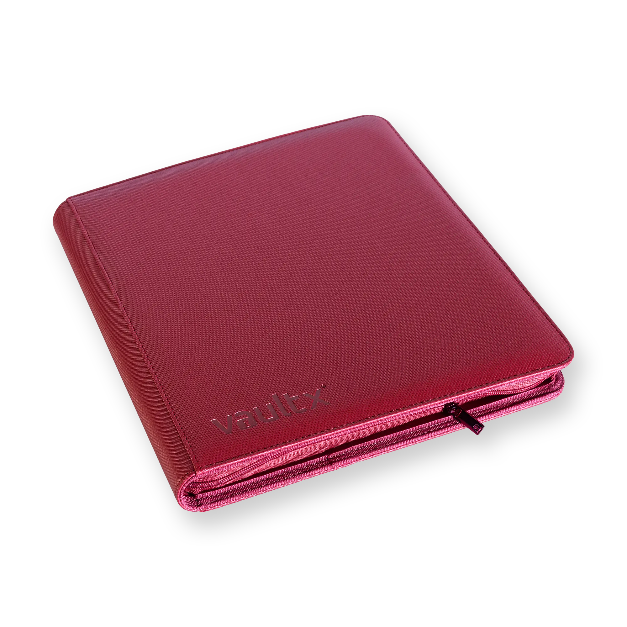 Vault X - 12-Pocket Exo-Tec® Zip Binder - Metallic Red