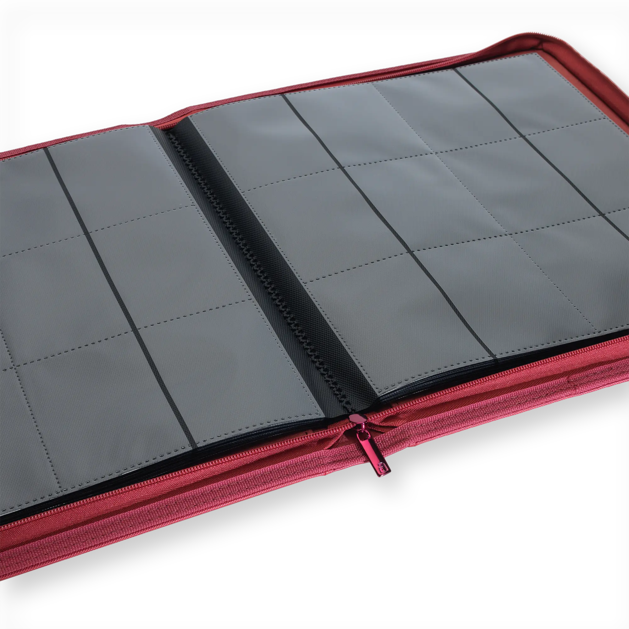 Vault X - 12-Pocket Exo-Tec® Zip Binder - Metallic Red