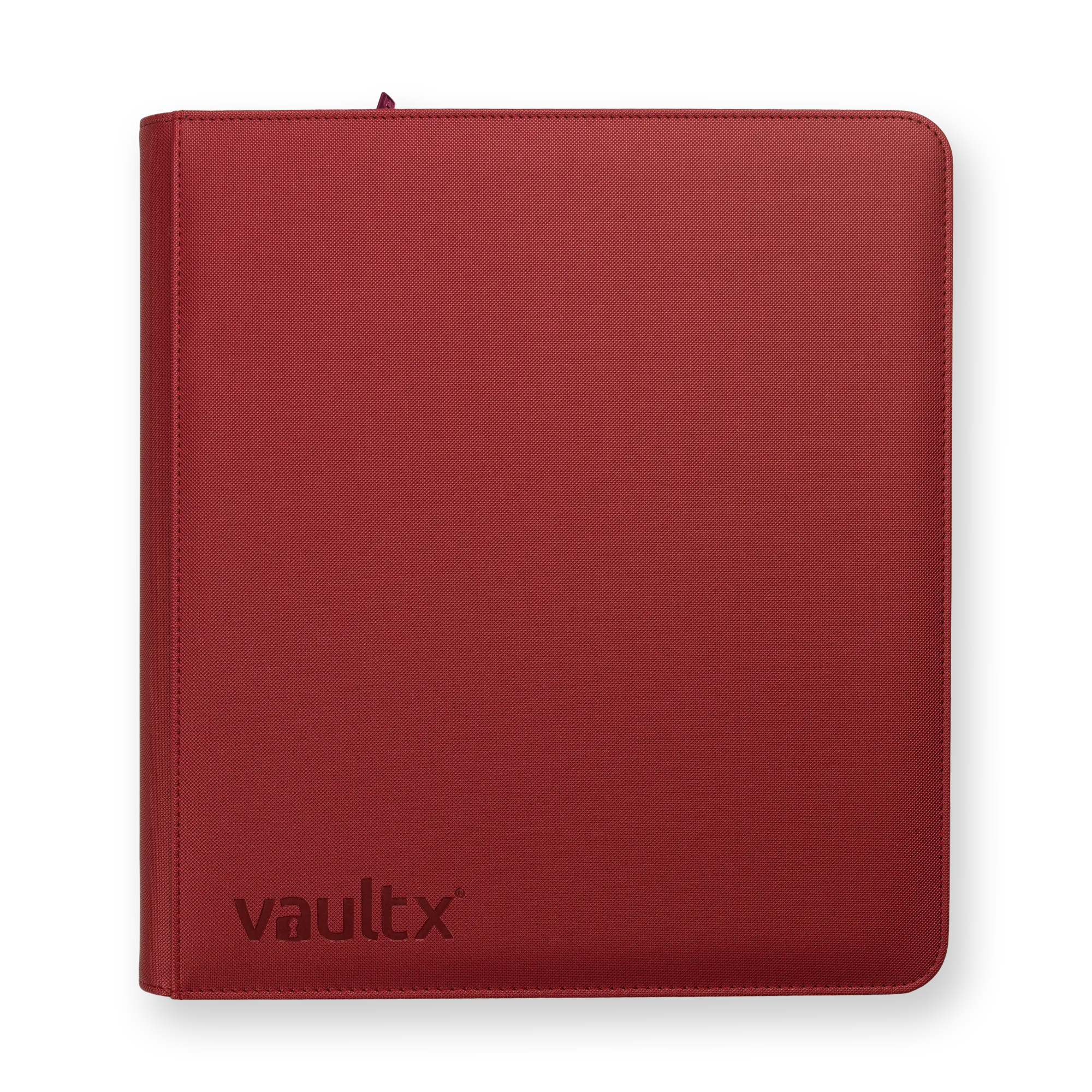 Vault X - 12-Pocket Exo-Tec® Zip Binder - Metallic Red