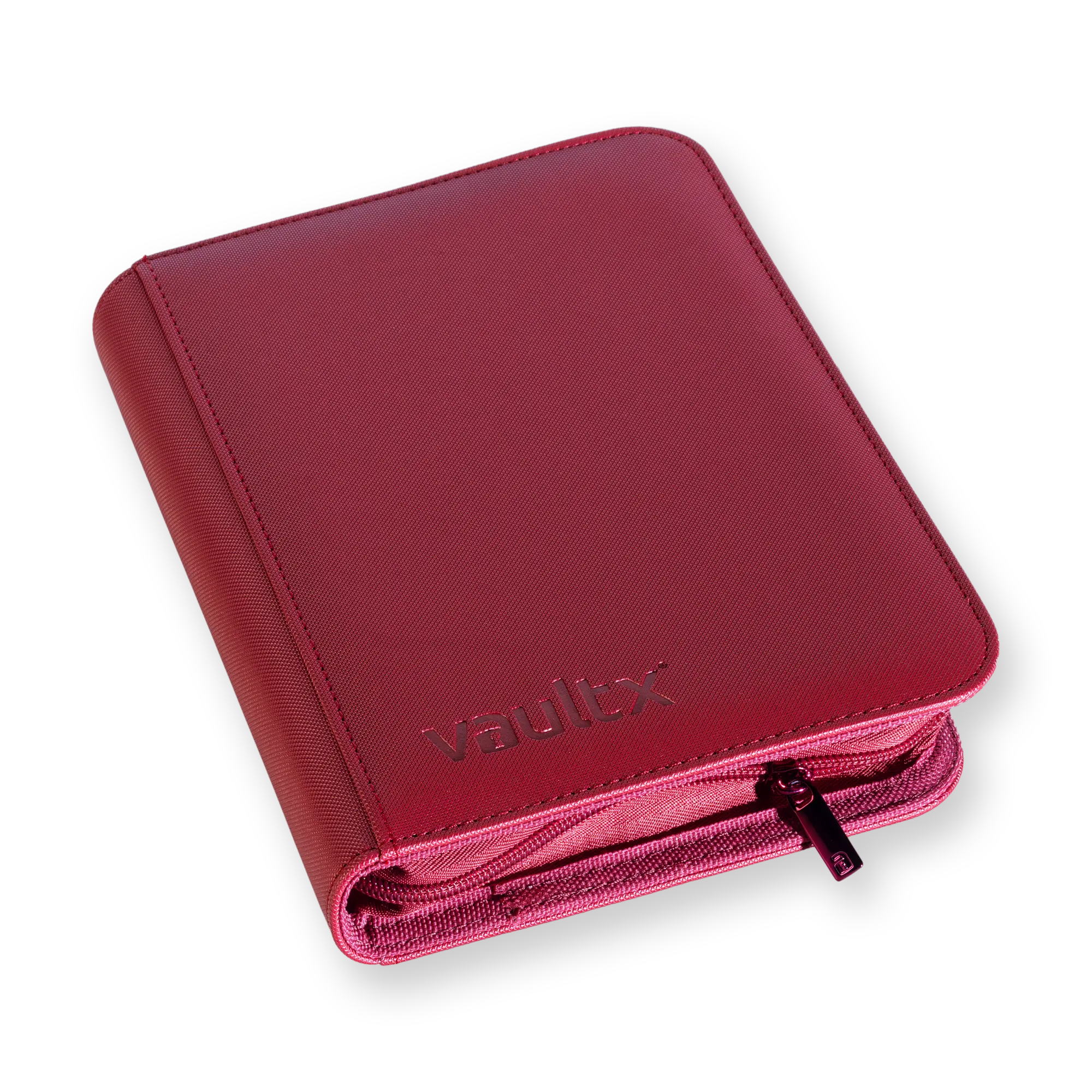 Vault X - 4-Pocket Exo-Tec® Zip Binder - Metallic Red