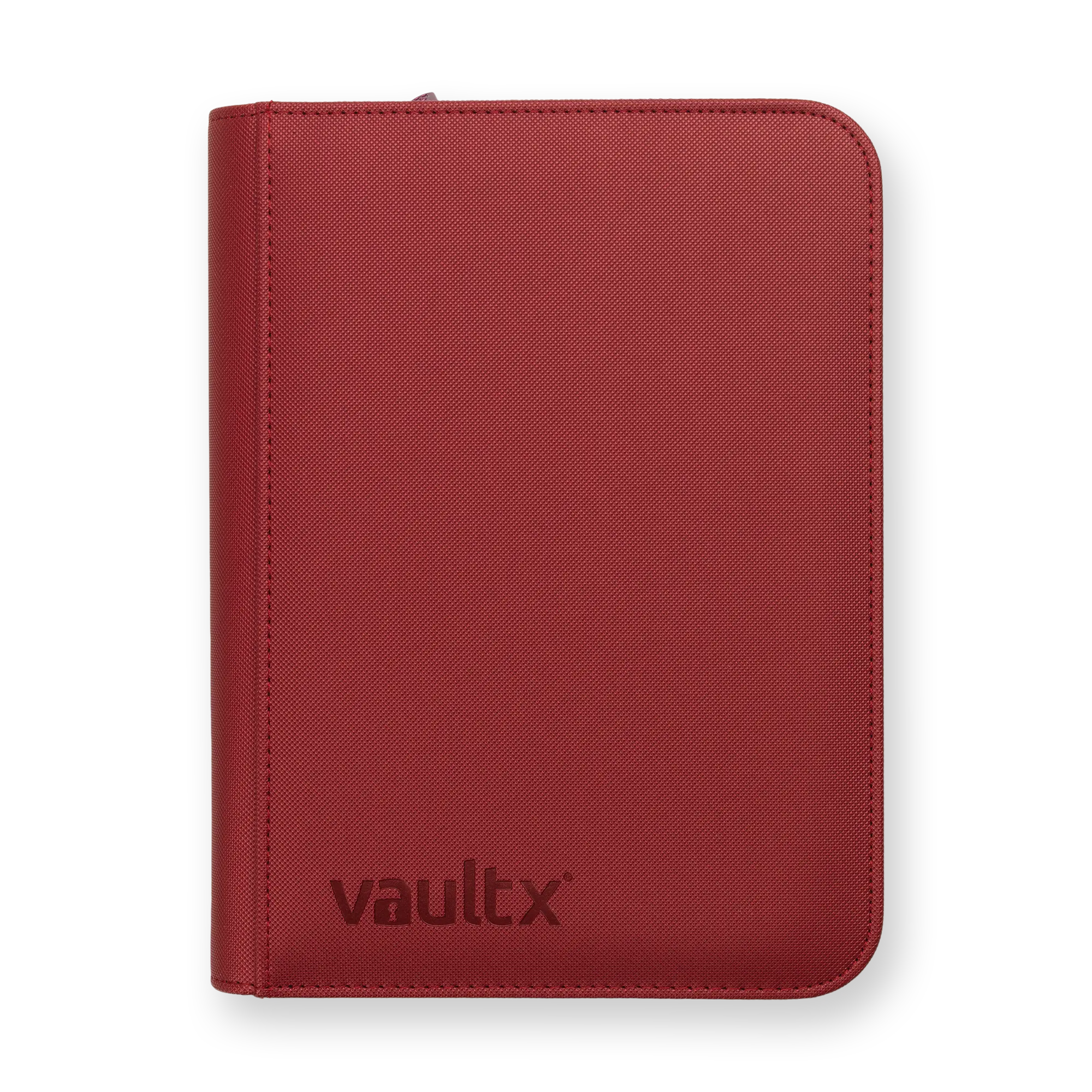 Vault X - 4-Pocket Exo-Tec® Zip Binder - Metallic Red