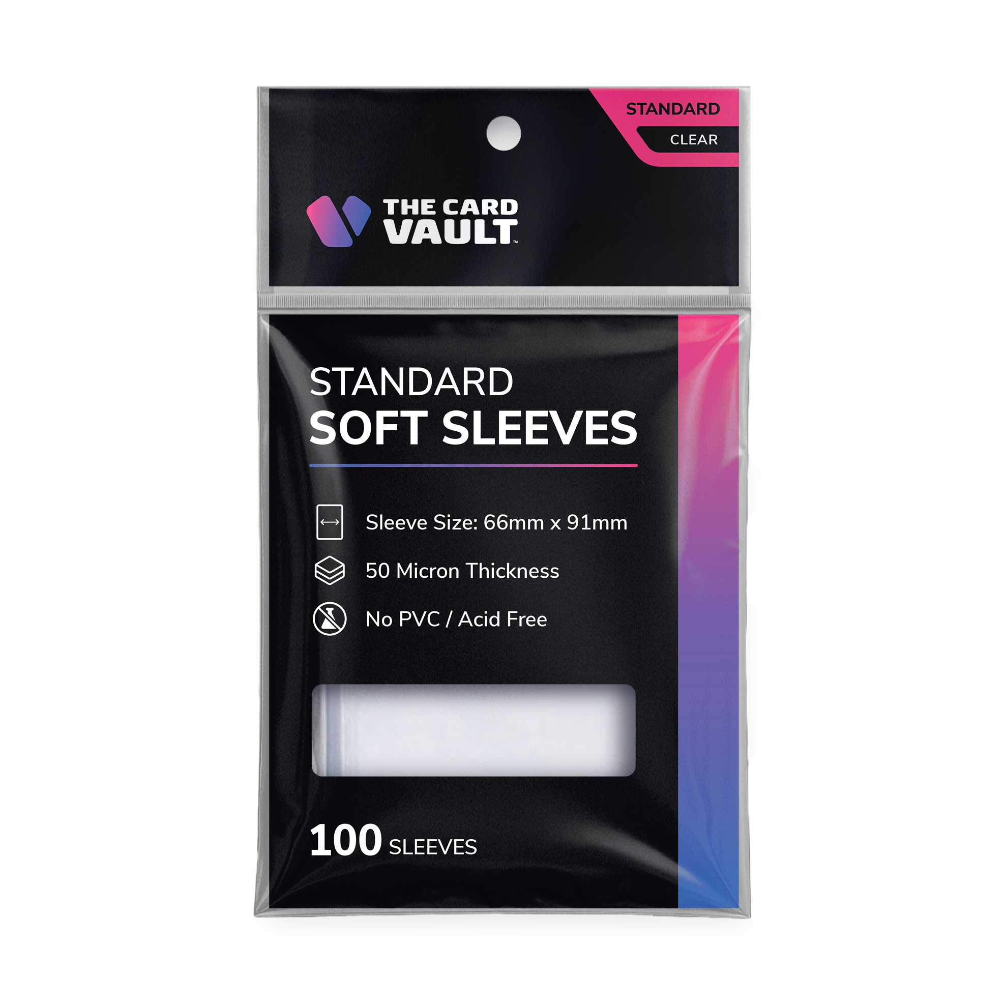 The Card Vault - Premium Trading Card Sleeves - Clear (100pk)