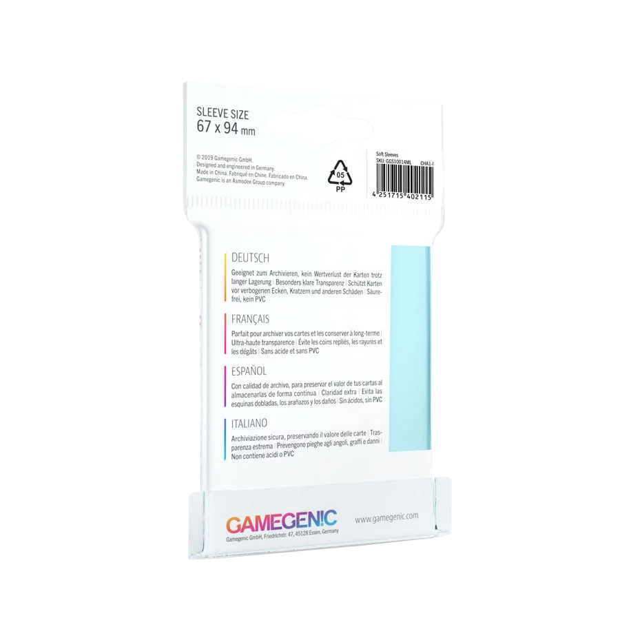 Gamegenic - Standard Soft Sleeves (100pk)