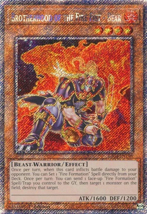 Brotherhood of the Fire Fist - Bear (Platinum Secret Rare) (RA04-EN198)