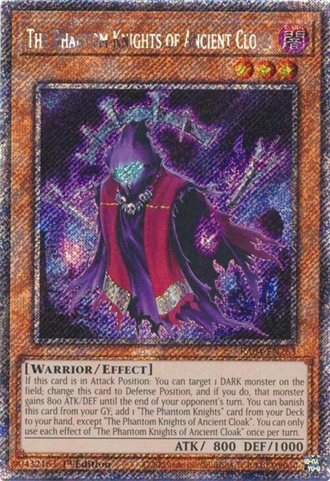 The Phantom Knights of Ancient Cloak (Platinum Secret Rare) (RA04-EN263)