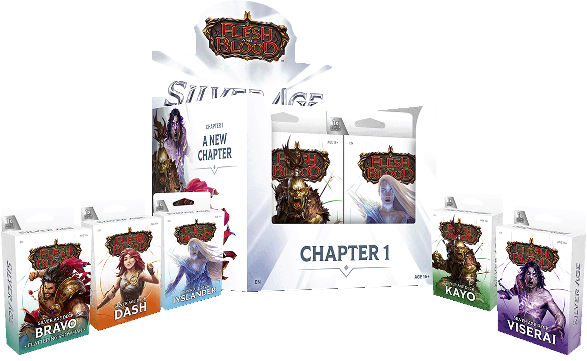 Flesh and Blood TCG - Silver Age - Chapter 1 - Counter Display Unit (10x Decks)
