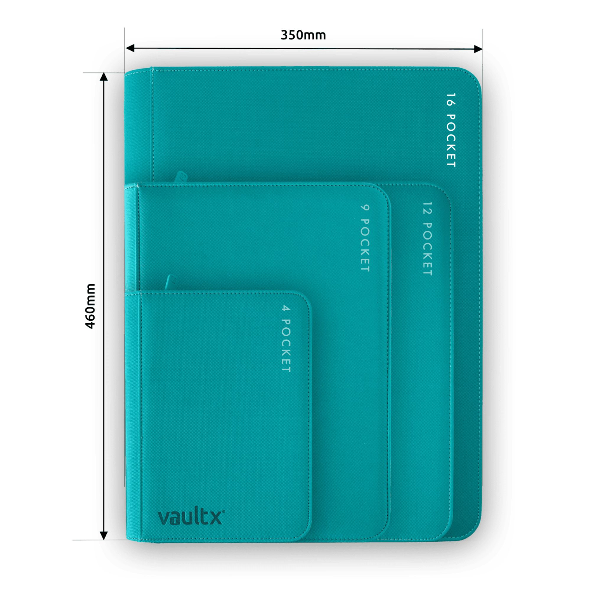 Vault X - 16-Pocket Exo-Tec® XXL Zip Binder - Teal