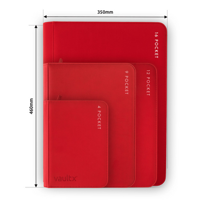 Vault X - 16-Pocket Exo-Tec® XXL Zip Binder - Red