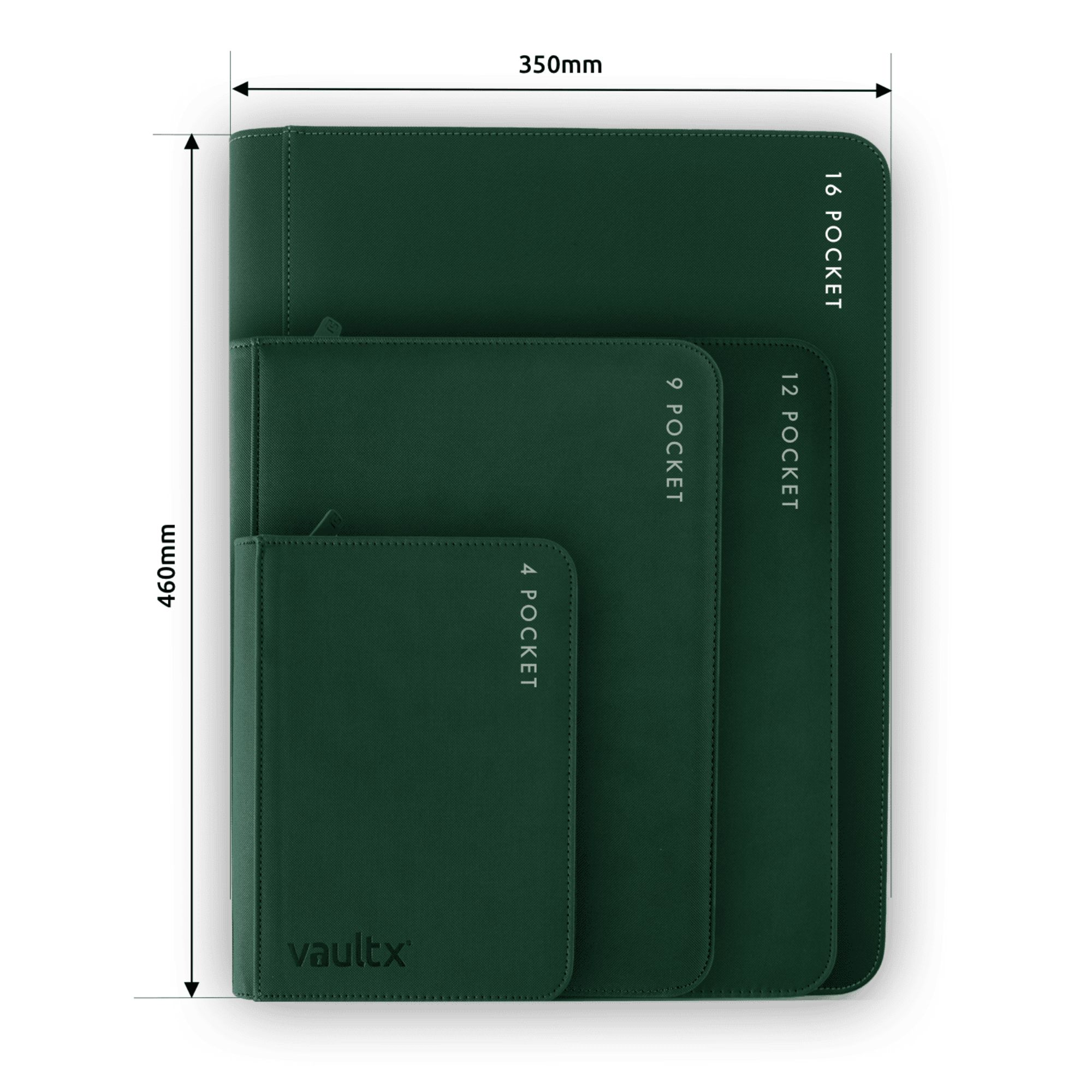 Vault X - 16-Pocket Exo-Tec® XXL Zip Binder - Green