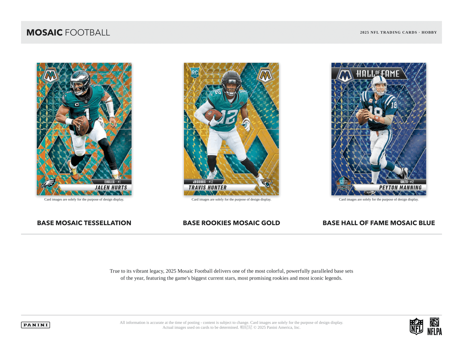 Panini - 2025 Mosaic American Football (NFL) - Hobby Box