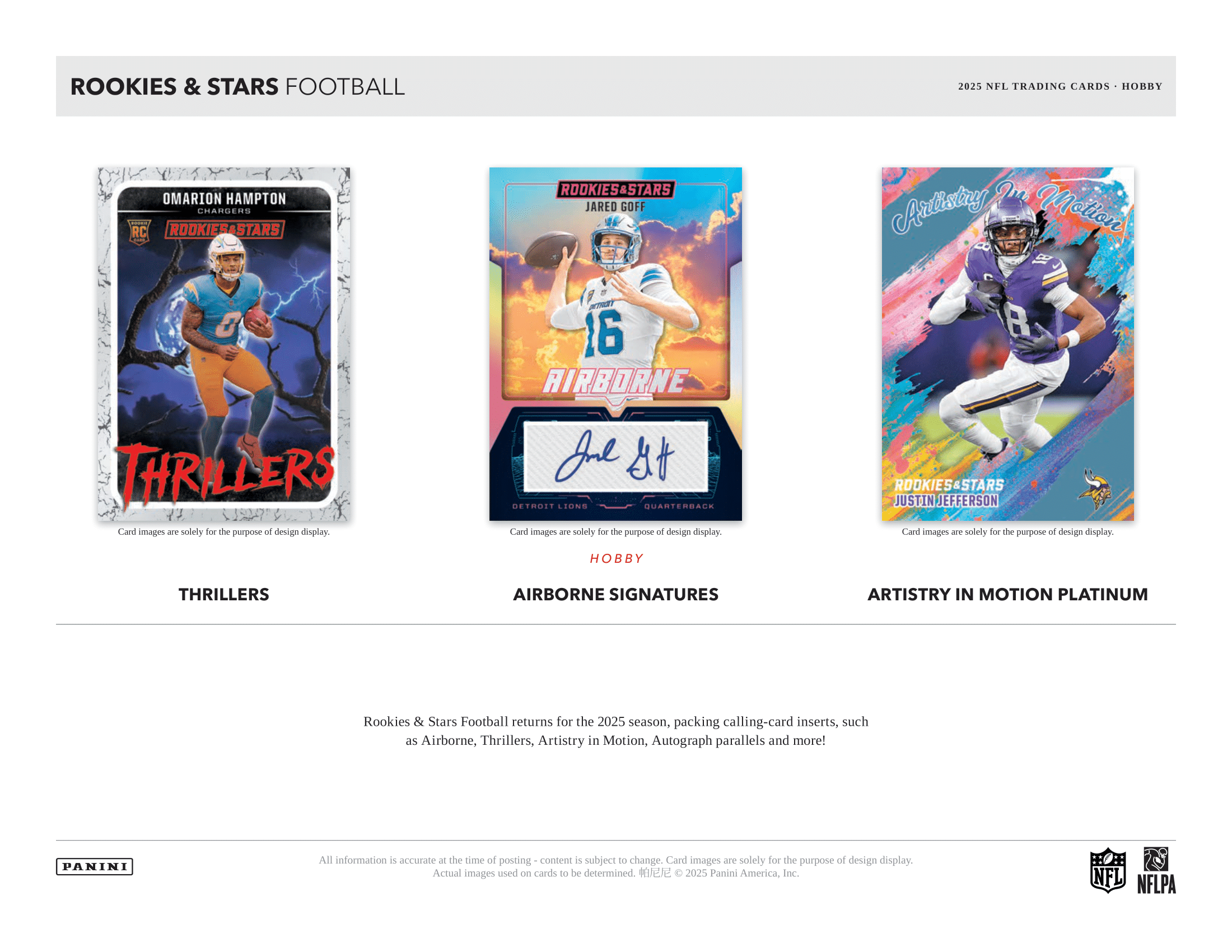 Panini - 2025 Rookies &amp; Stars American Football (NFL) - Hobby Box