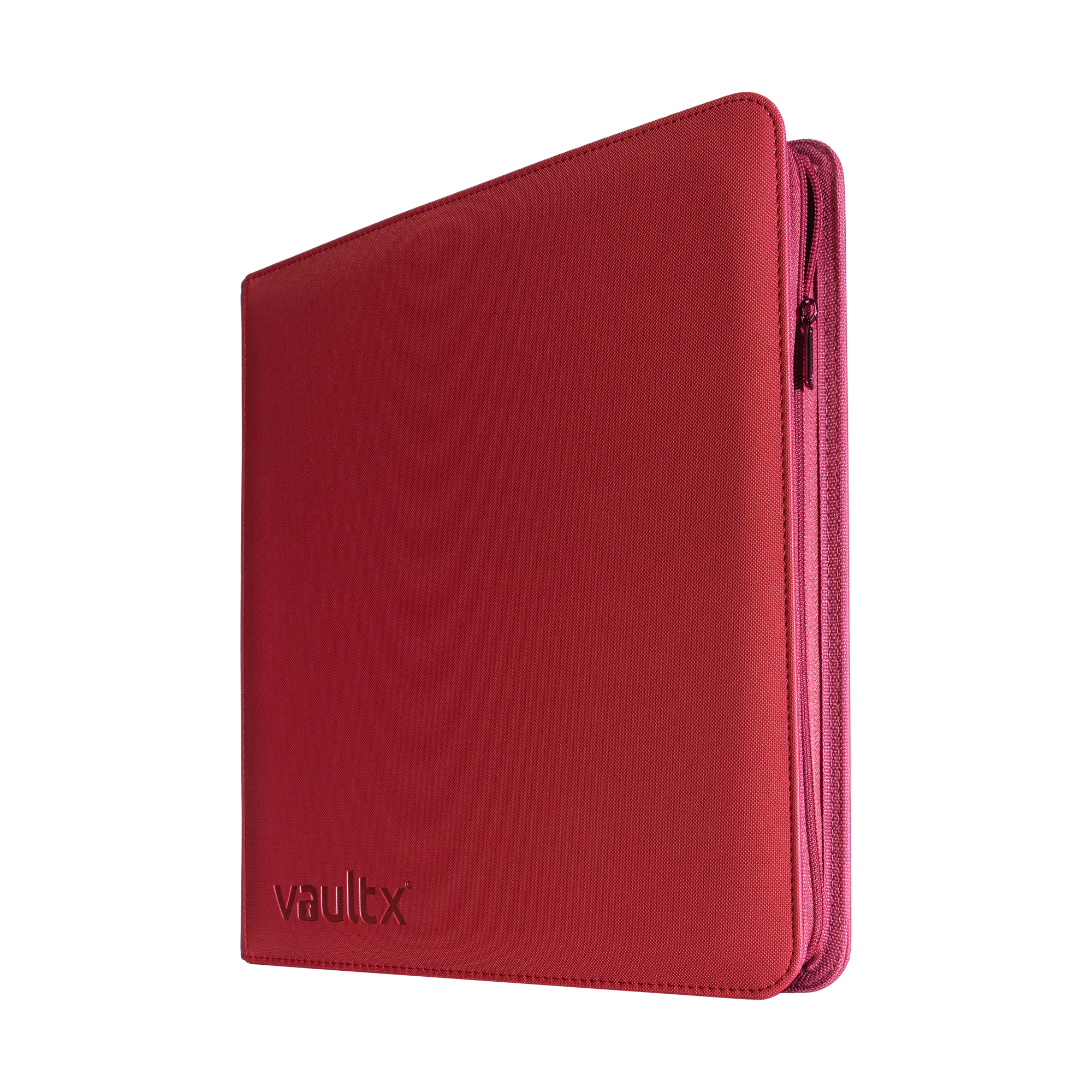 Vault X - 12-Pocket Exo-Tec® Zip Binder - Metallic Red