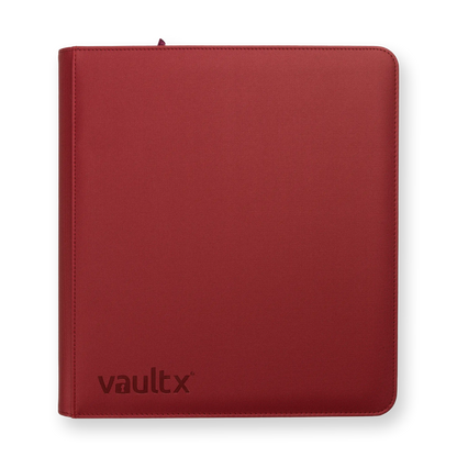 Vault X - 12-Pocket Exo-Tec® Zip Binder - Metallic Red