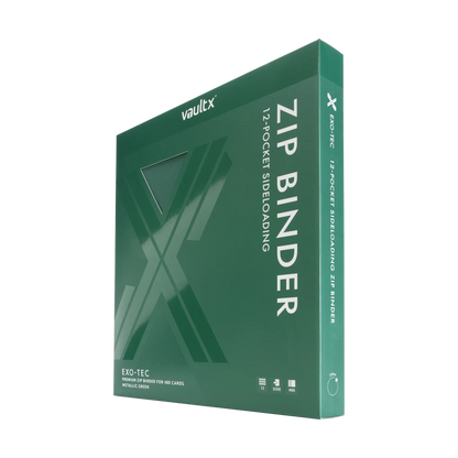 Vault X - 12-Pocket Exo-Tec® Zip Binder - Metallic Green