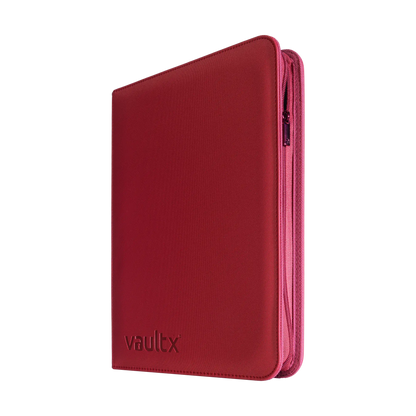 Vault X - 9-Pocket Exo-Tec® Zip Binder - Metallic Red