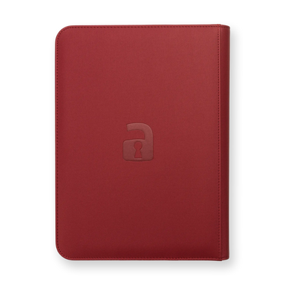 Vault X - 9-Pocket Exo-Tec® Zip Binder - Metallic Red