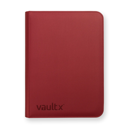 Vault X - 9-Pocket Exo-Tec® Zip Binder - Metallic Red