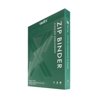 Vault X - 9-Pocket Exo-Tec® Zip Binder - Metallic Green
