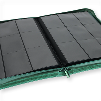 Vault X - 9-Pocket Exo-Tec® Zip Binder - Metallic Green