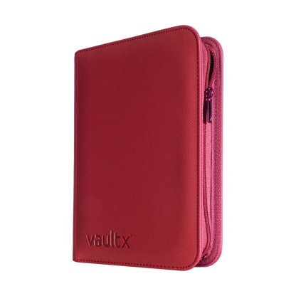 Vault X - 4-Pocket Exo-Tec® Zip Binder - Metallic Red