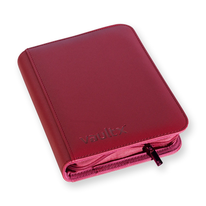Vault X - 4-Pocket Exo-Tec® Zip Binder - Metallic Red