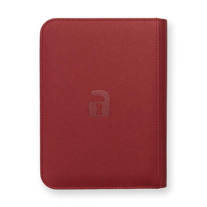 Vault X - 4-Pocket Exo-Tec® Zip Binder - Metallic Red