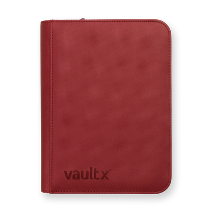Vault X - 4-Pocket Exo-Tec® Zip Binder - Metallic Red