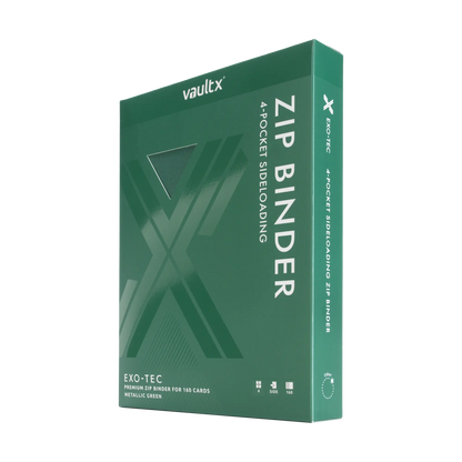 Vault X - 4-Pocket Exo-Tec® Zip Binder - Metallic Green
