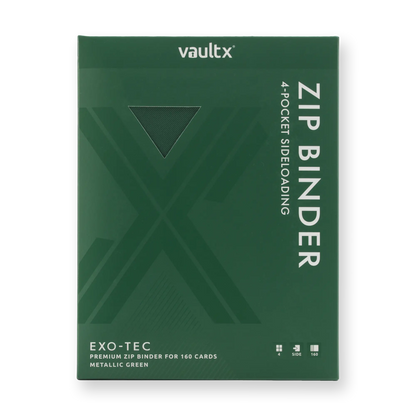 Vault X - 4-Pocket Exo-Tec® Zip Binder - Metallic Green