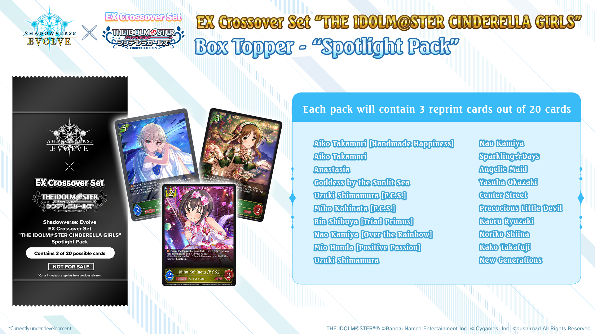 Shadowverse: Evolve - EX Crossover - The iDOLM@STER Cinderella Girls - Booster Pack