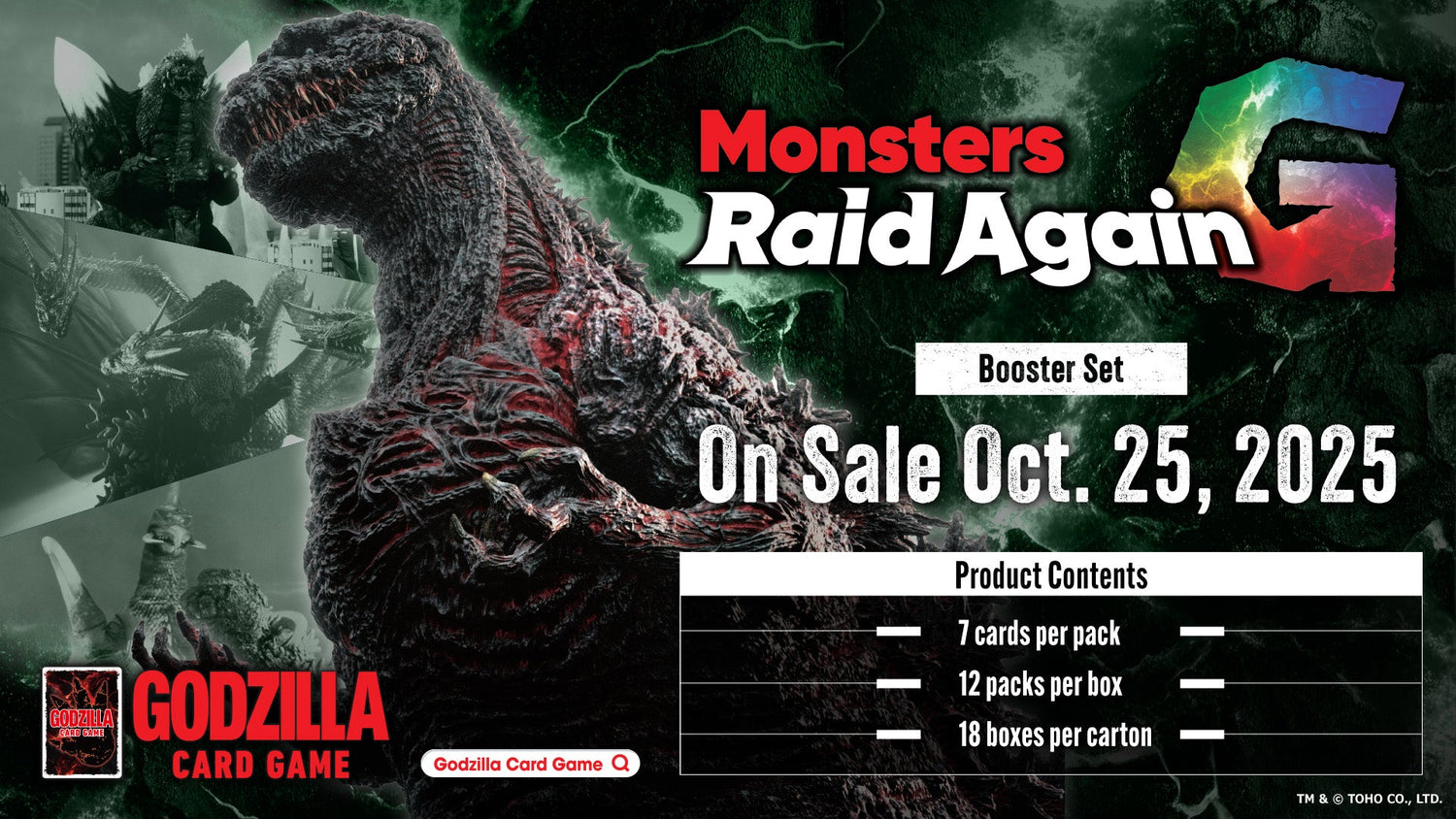 Godzilla Card Game - G: Monsters Raid Again (BP02) - Booster Pack