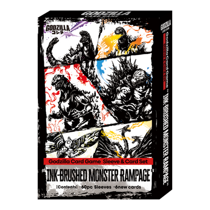 Godzilla Card Game - Sleeve &amp; Card Set - Ink Brushed Monster Rampage
