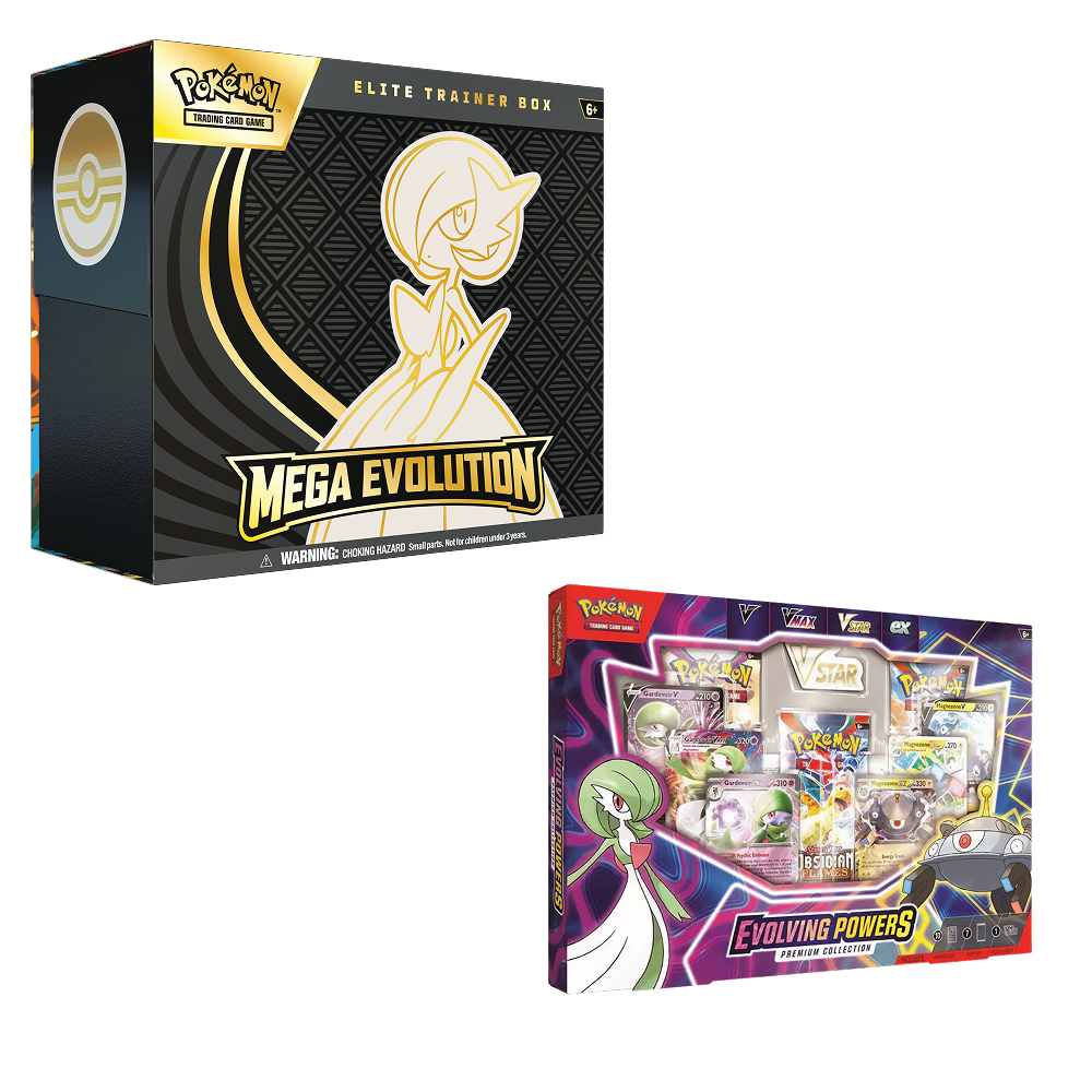Pokemon TCG - Evolving Powers Collection Box &amp; Mega Evolution ETB (Gardevoir) - Bundle