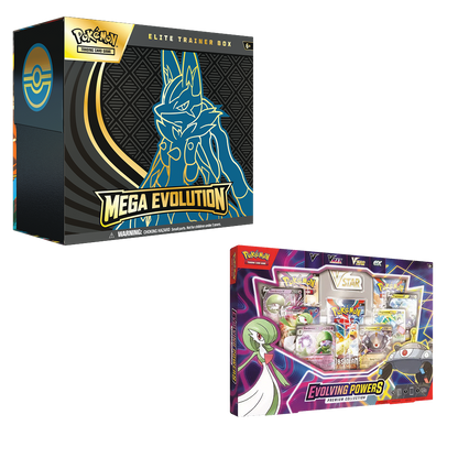 Pokemon TCG - Evolving Powers Collection Box &amp; Mega Evolution ETB (Lucario) - Bundle