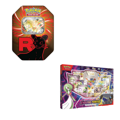 Pokemon TCG - Evolving Powers Collection Box &amp; Team Rocket Tin (Persian) - Bundle