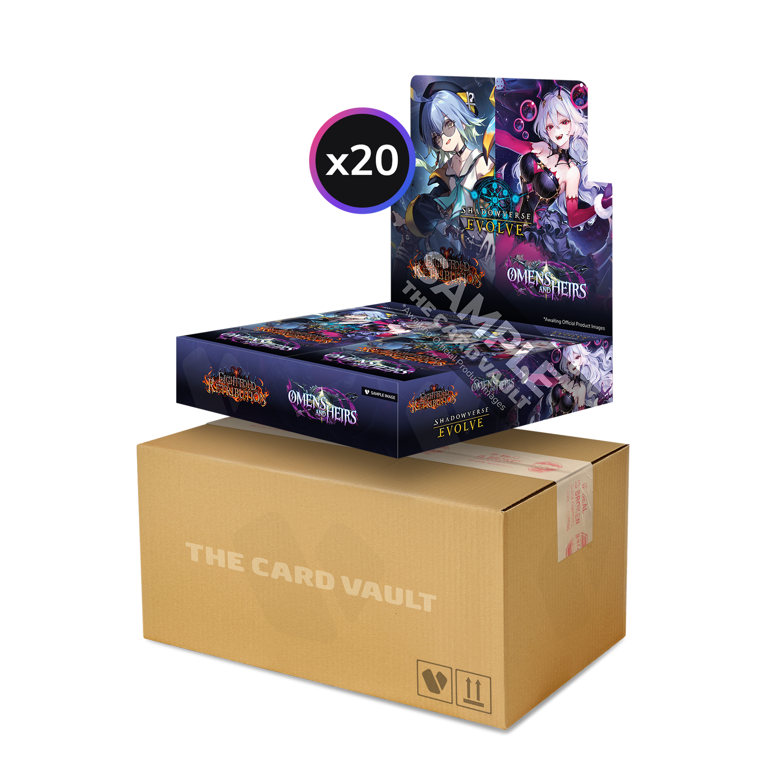Shadowverse: Evolve - Combined Set 03 - Eightfold Retribution &amp; Omens and Heirs - Display Case (20x Booster Boxes)