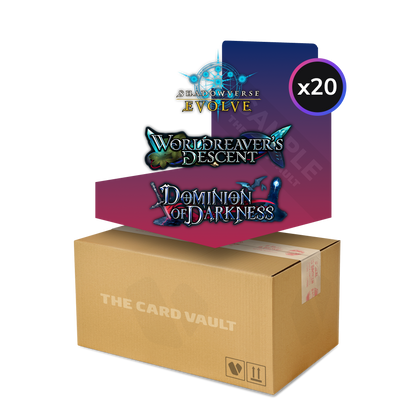 Shadowverse: Evolve - Combined Set 01 - Worldreavers Descent &amp; Dominion of Darkness - Display Case (20x Booster Boxes)
