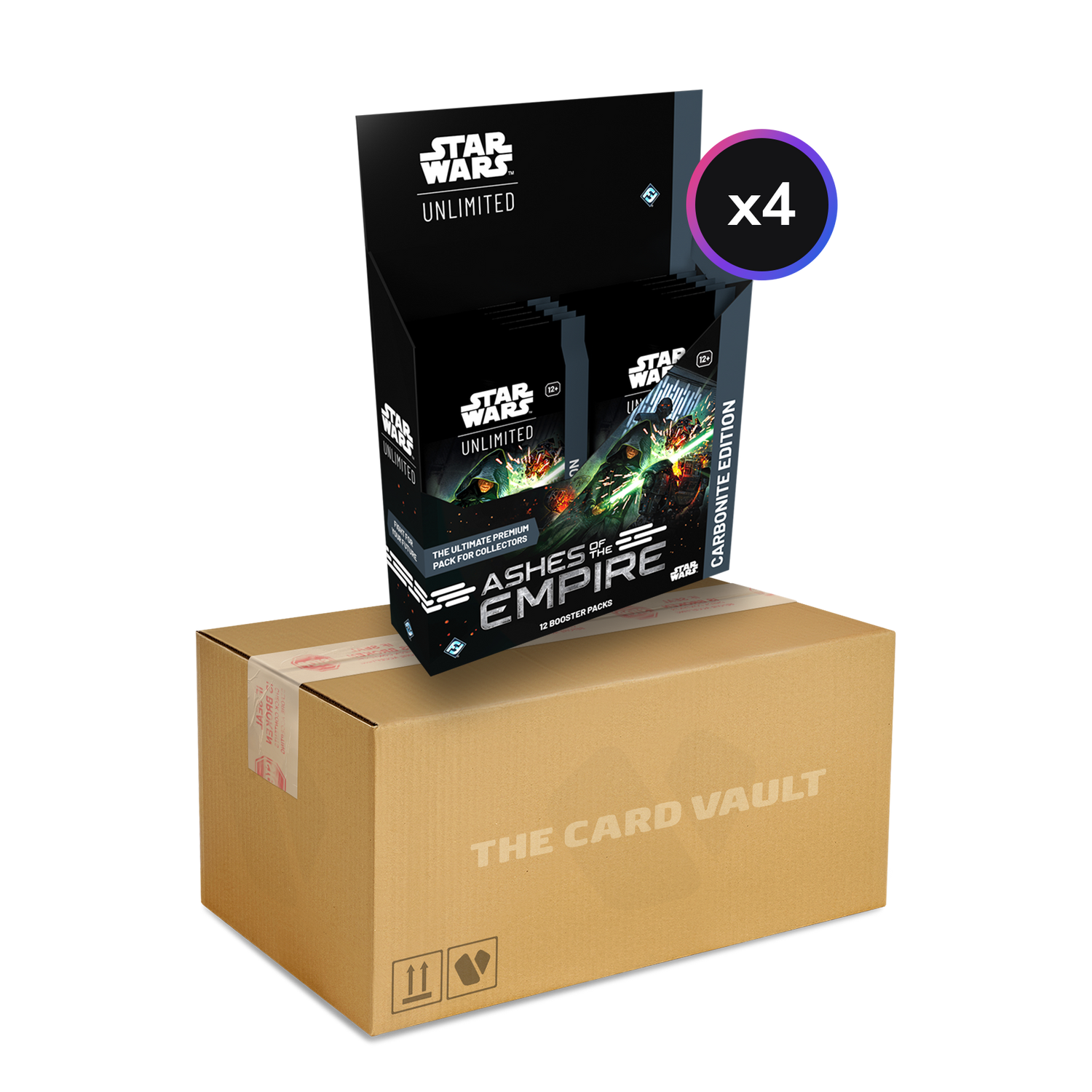 Star Wars: Unlimited - Ashes of the Empire - Carbonite Display Case (4x Booster Boxes)