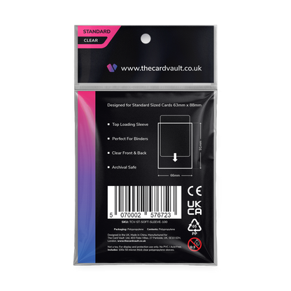 The Card Vault - Premium Trading Card Sleeves - Clear (100pk)