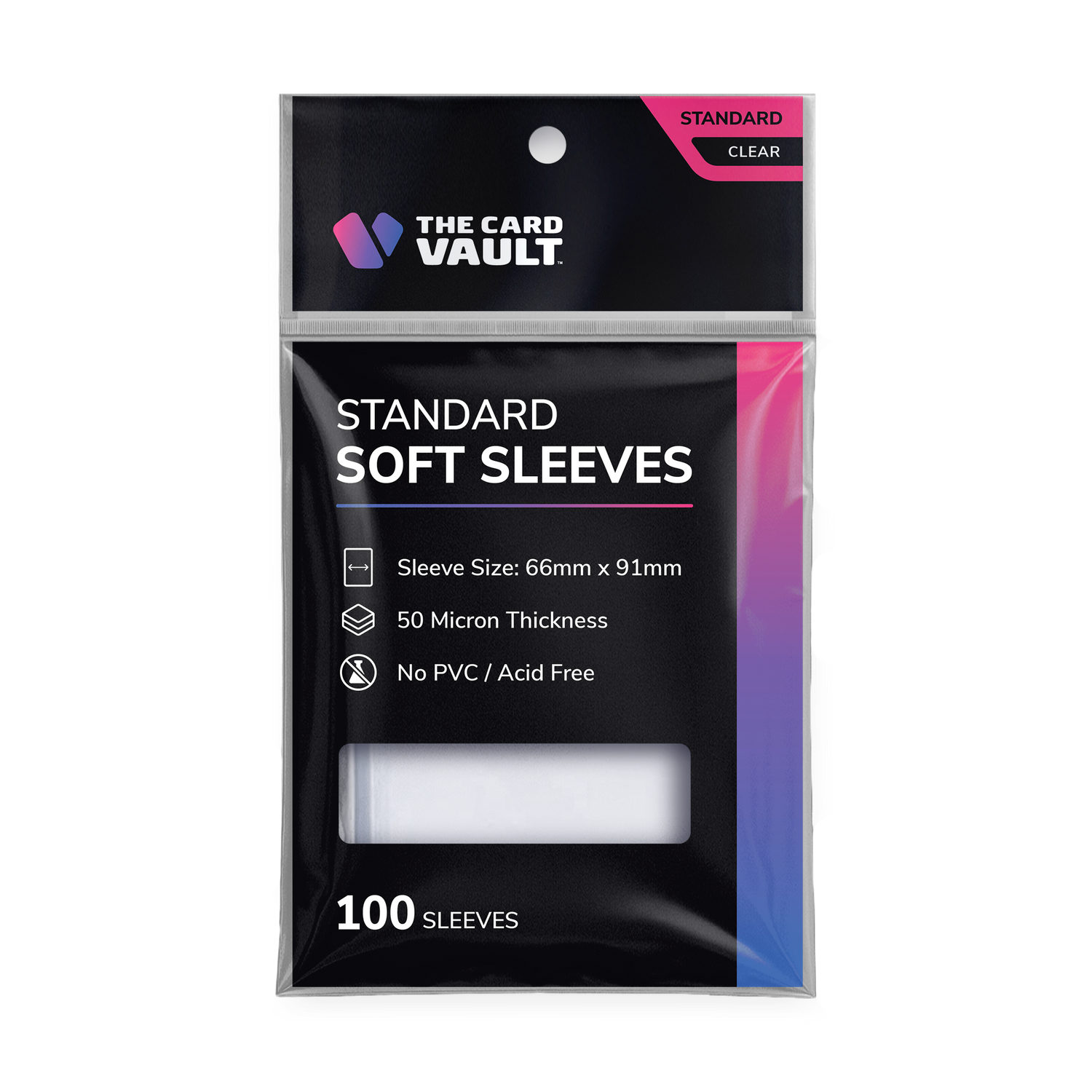 The Card Vault - Premium Trading Card Sleeves - Clear (100pk)