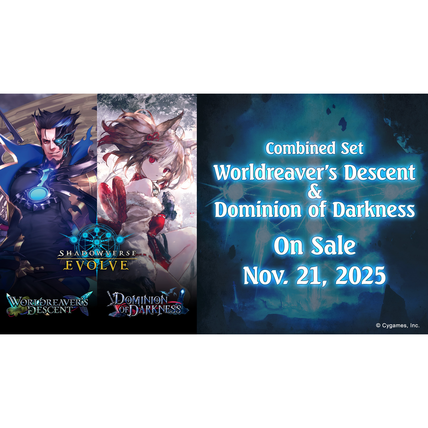Shadowverse: Evolve - Combined Set 01 - Worldreavers Descent &amp; Dominion of Darkness - Booster Box (12x Packs)