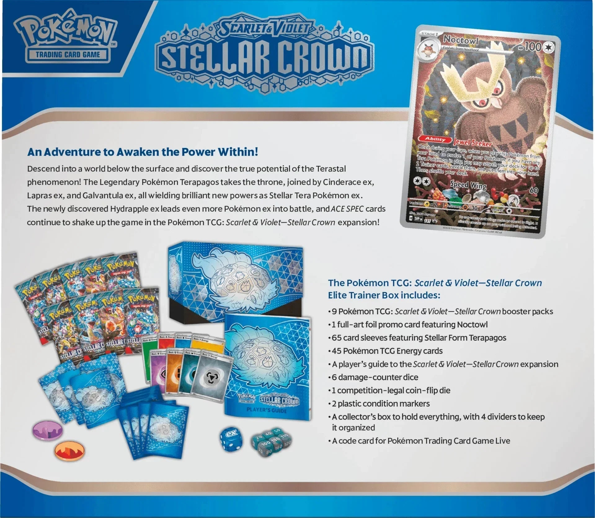 Pokemon TCG - Scarlet &amp; Violet - Stellar Crown - Elite Trainer Box