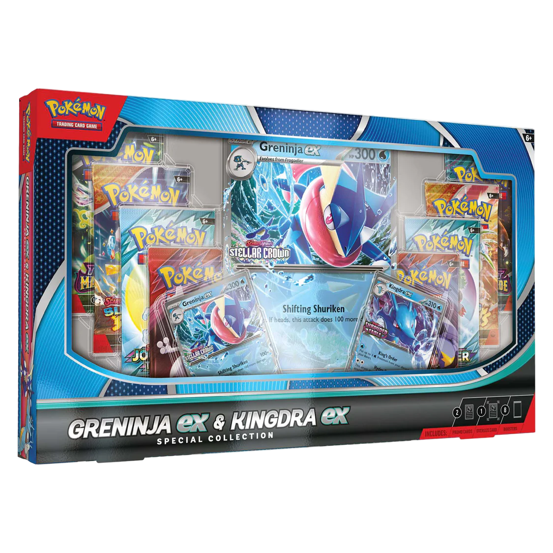 Pokemon TCG - Scarlet &amp; Violet - Greninja ex &amp; Kingdra ex Special Collection Box