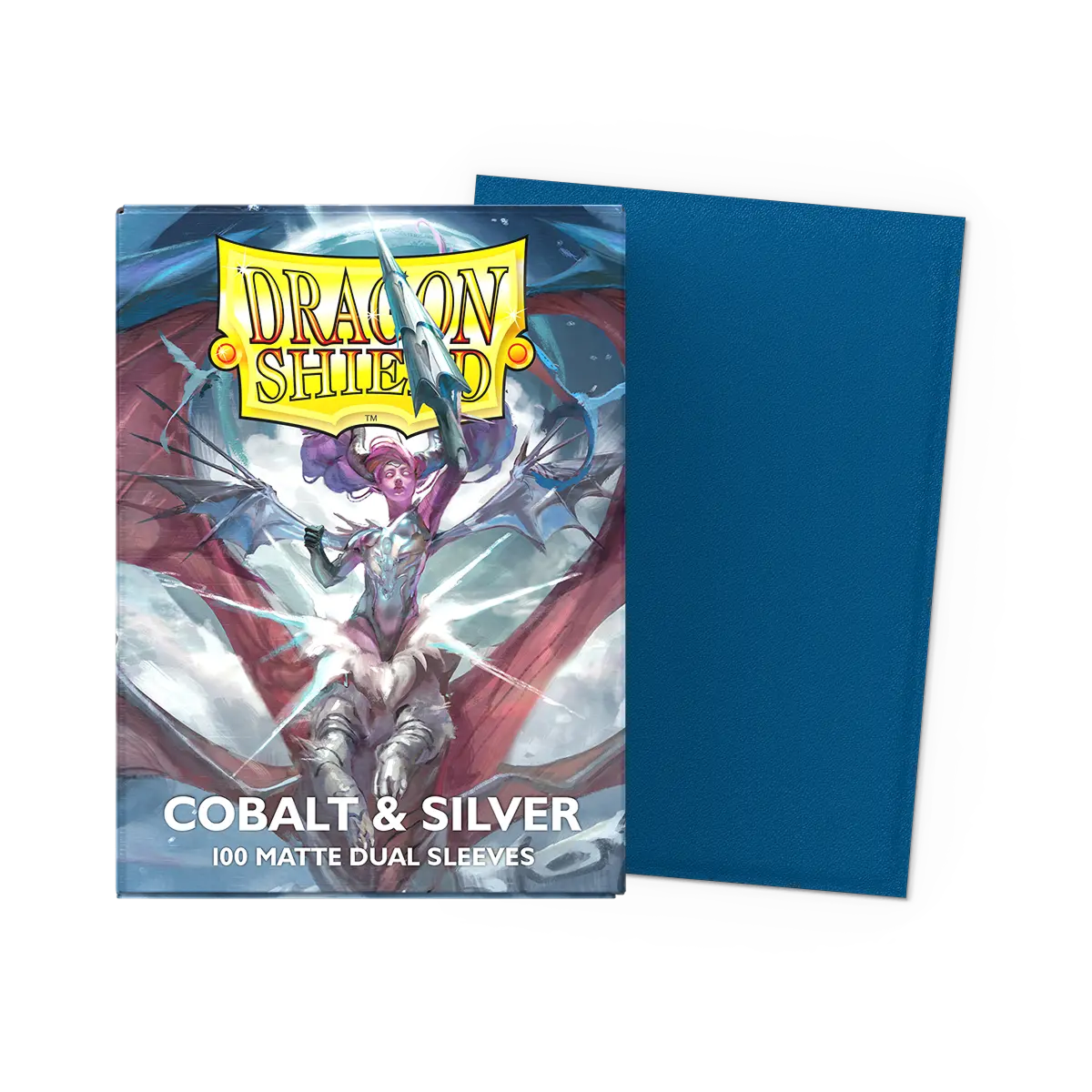 Dragon Shield - Dual Matte Sleeves - Standard Size - 100pk - Cobalt &amp; Silver Special Edition