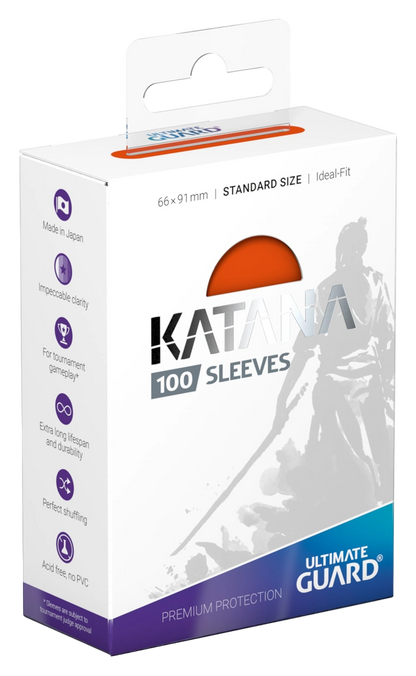 Ultimate Guard - Katana Sleeves - Standard Size - Ideal-Fit - Orange - 100pk