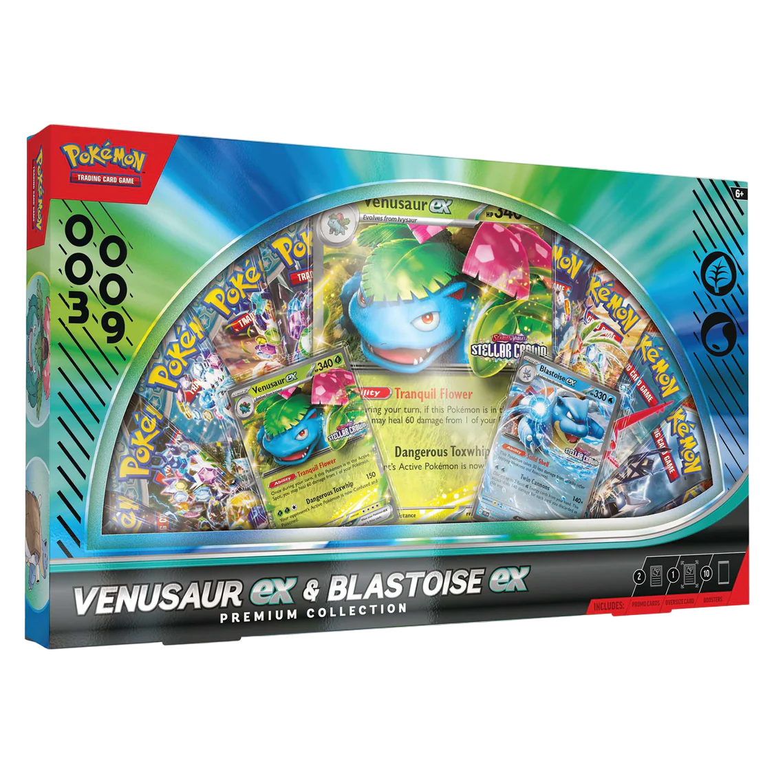 Pokemon TCG - Scarlet &amp; Violet - Venusaur ex &amp; Blastoise ex Premium Collection Box