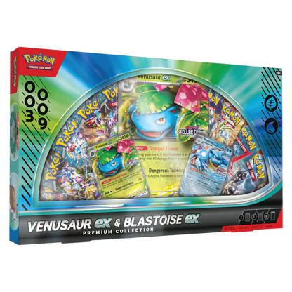 Pokemon TCG - Scarlet &amp; Violet - Venusaur ex &amp; Blastoise ex Premium Collection Box