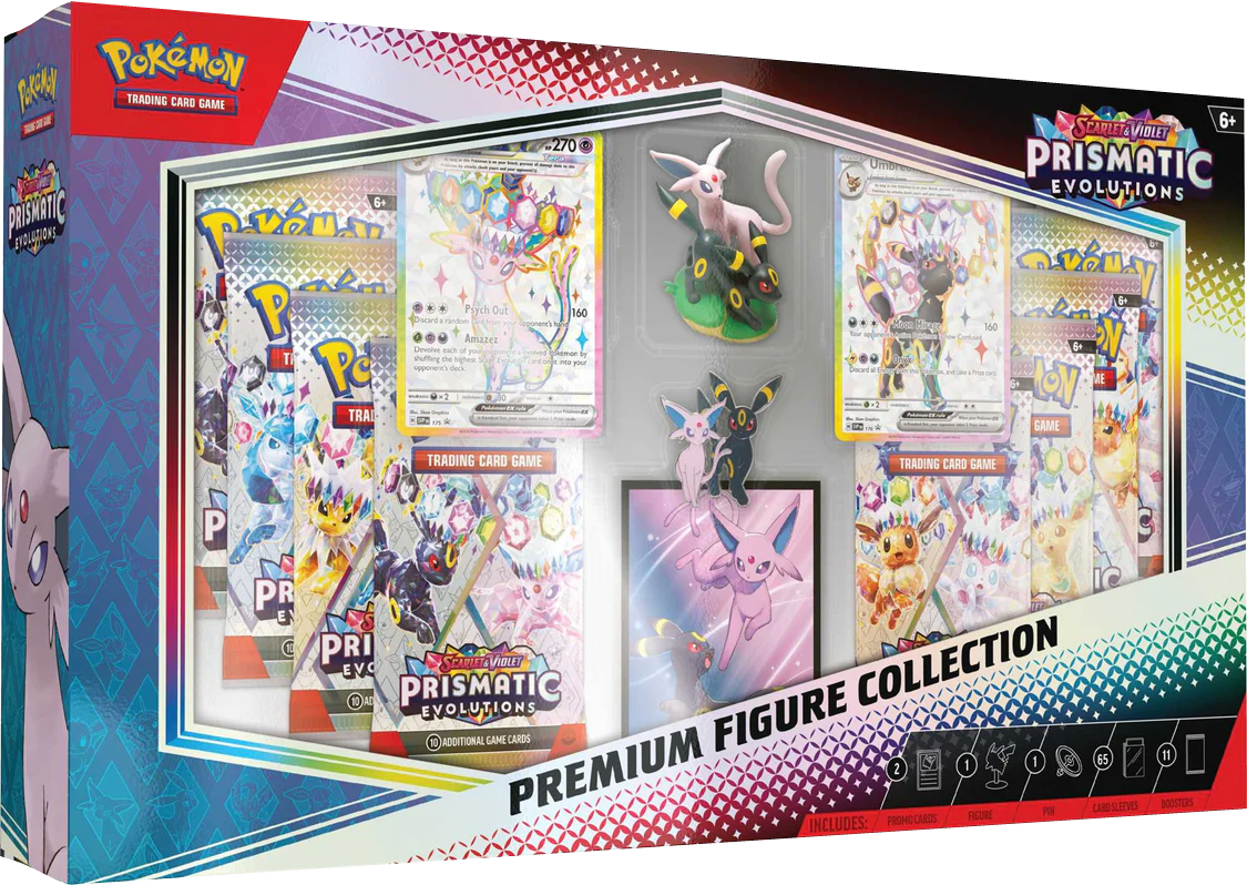 Pokemon TCG - Scarlet &amp; Violet - Prismatic Evolutions - Premium Figure Collection Box