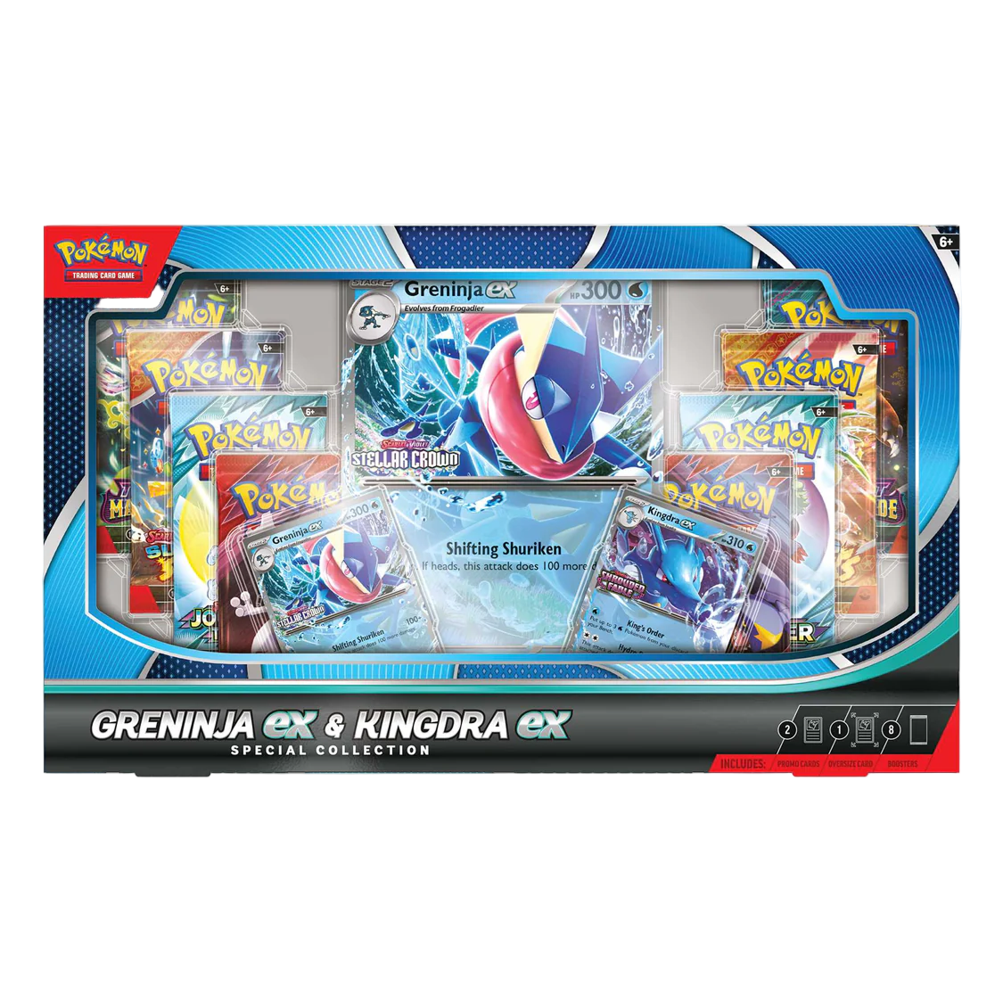 Pokemon TCG - Scarlet &amp; Violet - Greninja ex &amp; Kingdra ex Special Collection Box